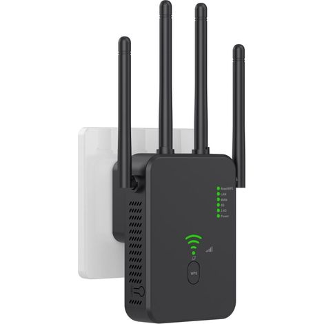 Répéteur Wi-Fi avec portée de 1200 Mbps et amplificateur de signal Wi-Fi pour point d'accès (1/5)