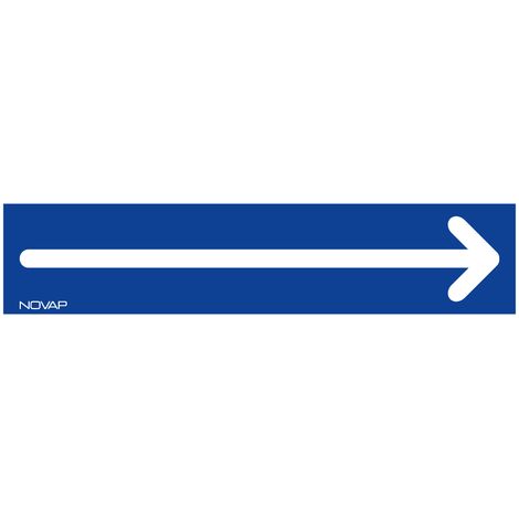 Panneau Flèche AFNOR fond bleu - Rigide 330x75mm - 4121017