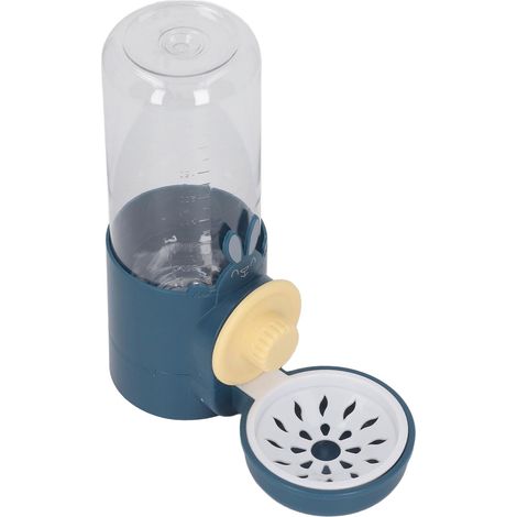 Automatischer Haustier-Wasserspender, multifunktional, 500 ml Fassungsvermögen, hängender Käfig-Wasserspender für Hunde, Katzen und andere Haustiere, dunkelblau. (1/5)