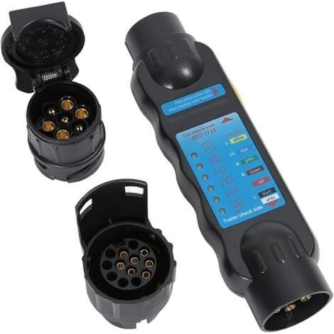 Testeur Prise Remorque Feux Circuit De Câblage Outils Diagnostic (Testeur Remorque 7 Broches + 2 x Convertisseur 7 13) (1/5)