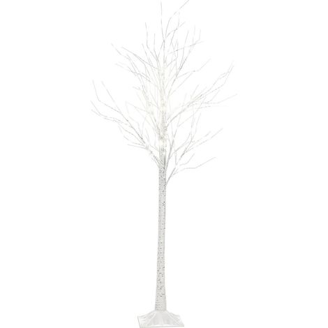 Albero di Natale LED in metallo bianco 190 cm per interni ed esterni Lappi (1/5)