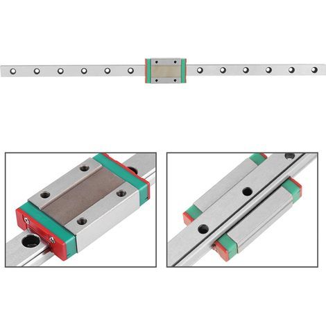 Rail Guide Linéaire MGN12H 350mm avec Patin, 12mm de Largeur, pour Déplacements Précision Miniature (1/5)