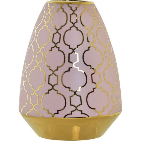 DKD Home Decor Vase Porcelaine Rose Doré Oriental (1/3)