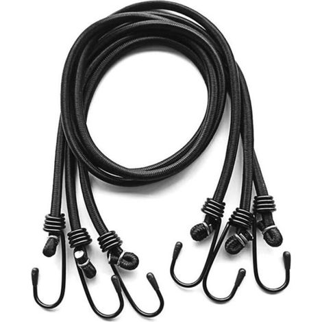 Crochet Extenseur - Corde Élastique 40 cm - Pour Bâche Camping Voile D Ombrage Remorque - Lot De 10 (1/5)