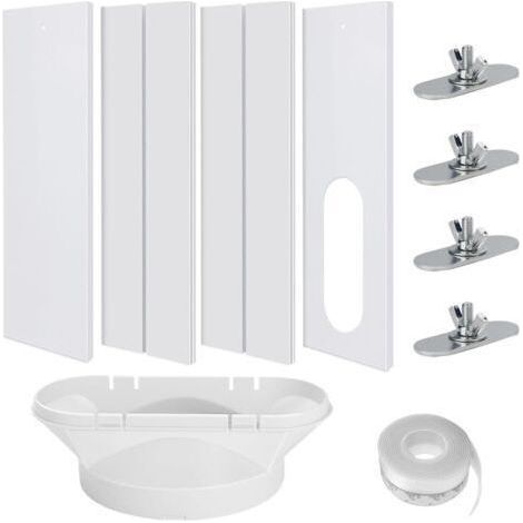 Kit Calfeutrage Climatiseur, 4PCS Joint de Fenetre Climatisation Réglable, Calfeutrage Fenetre Climatiseur, Kit Fenetre Climatiseur Mobile, Adaptateur Tuyau Climatiseur Mobile 13cm (1/5)