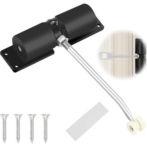 Ferme-porte - Ressort de porte réglable - Ferme-porte automatique - Pour portes intérieures et extérieures - Jusqu'à 40 kg (1/5)