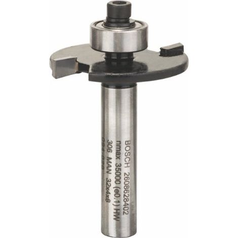 Bosch Accessories 2608628402 Fresa per scanalatura Metallo temprato Lunghezza 51 mm Dimensione, Ø 32 mm Diametro albero (1/4)
