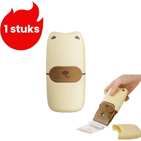 Mini spatule de cuisine portable multifonctionnelle pour nettoyage retrait des taches et résidus de colle couleur jaune (1/5)