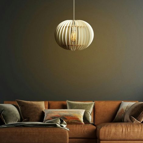 Suspension blanche design - forme ronde ø36 cm BIEL (1/3)