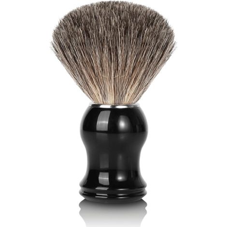 Pinceau de rasage artisanal pour homme, en poils de blaireau, compatible avec tous les rasoirs (avec mousse à raser et savon), idéal pour les hommes (manche en ABS, 1 pièce)