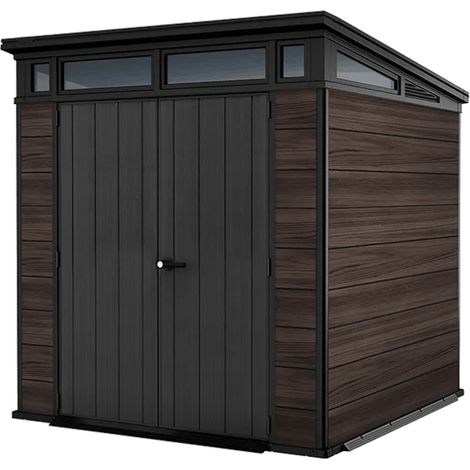 KETER Caseta de exterior Signature 7x7 - 216x218x226 cm y 4,7 m2 - Rosewood