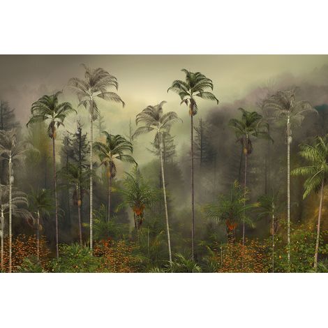 Papier peint panoramique - Forêt Tropicale - 130 cm x 87 cm (1/2)