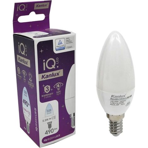 LAMPADINA LED IQ-LED C37E14 5,5W-CW - KANLUX                                                             - Luce FREDDA (1/3)