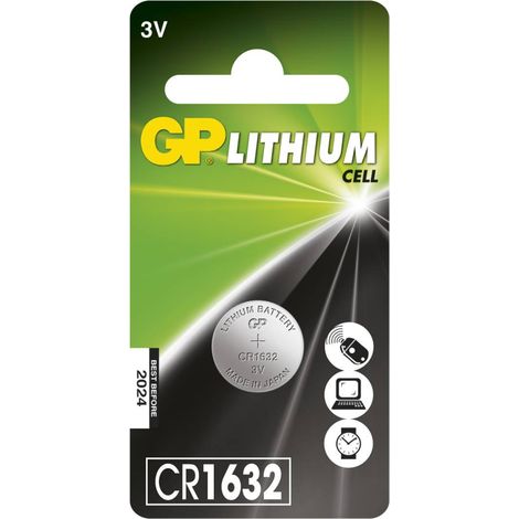 Pila de botón de litio GP Battery CR1632 de 3 V (blíster de 1 unidad) (1/3)