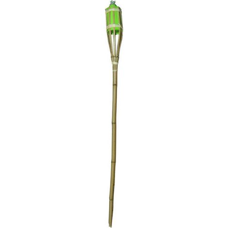 Torcia in Bambù con Puntale 150h cm - Serbatoio ø 20x7h cm - VETTE - 8 pz