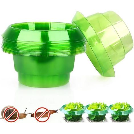 Lot de 12 colliers anti-limaces escargots – Protection plantes – Barrière physique – Réutilisables (1/5)