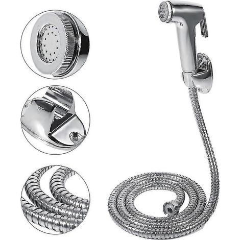 Mitigeur de douche bidet noir, ensemble de douchette bidet pour WC, mitigeur bidet manuel en acier inoxydable pour salle de bain, pommeau de douche à main (1/5)
