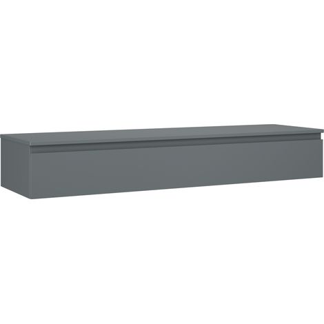 Mexen Orio Badezimmerschrank 160 cm mit Arbeitsplatte, 1 Schublade, mattschwarz - 91A10-16023-1-BFC66