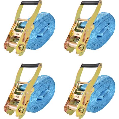 Cinghia di fissaggio a cricchetto a 4 pezzi 4 tonnellate 8 m x 50 mm blu trasporto 020003544