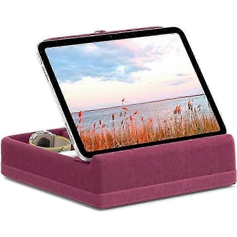 Tablet- und kissenkompatibler Ständer. Tragbarer, faltbarer Ständer, flexible Dockingstation mit verstellbarem Winkel. Kompatibel mit Betten und 8-Zoll-Laptops. (1/5)
