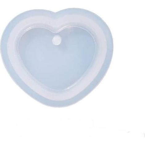 Molde de silicona con forma de corazón para resina epoxi, cera, jabón, yeso y hormigón (45 mm). (1/5)