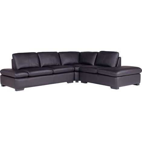Divano angolare in pelle Nero - Angolo a destra - ONYX II (1/4)