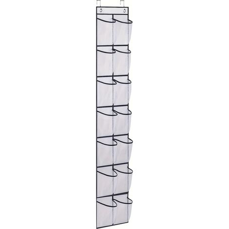 JSSEVN Organizador colgante para zapatos, 14 bolsillos para colgar sobre la puerta, estante de almacenamiento de pared (1/3)