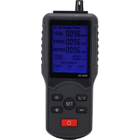 Moniteur de qualité de l'air, détecteur de CO2, COVT, température et humidité, équipement de test industriel JD-3002 (1/5)