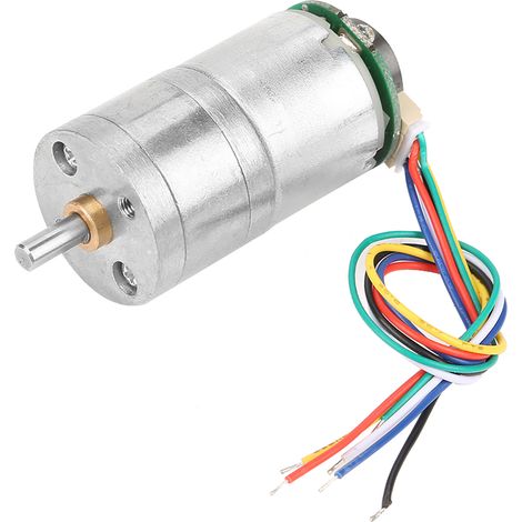 GM25-310 Gleichstrom-Encoder-Getriebe, Drehzahlreduzierungsmotor aus Metall (12 V DC, 30 U/min) (1/5)
