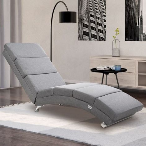 Fauteuil Ergonomique Tissu gris. Idéale pour la relaxation et le bien-être (1/5)