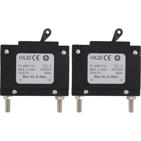Disjoncteur de Générateur de 2 Pièces, Disjoncteur Professionnel de Générateurs D'essence de Sécurité avec le Commutateur pour des Générateurs D'essence 23A 230V (1/5)