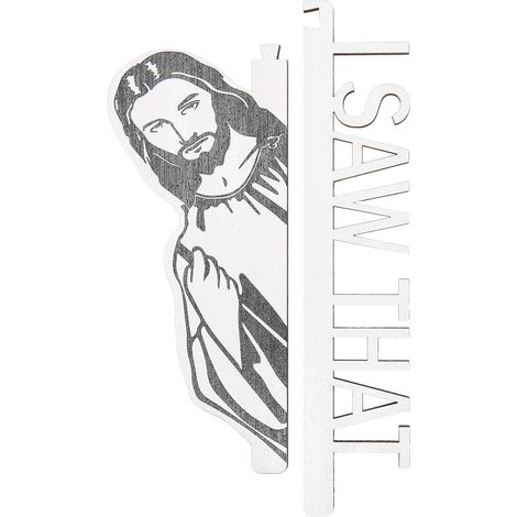 J'ai vu cette affiche de porte "Jesus" en bois, surfaces lisses, décoration pour cadre de porte, miroir, chambre, noir et blanc, côté gauche. (1/5)
