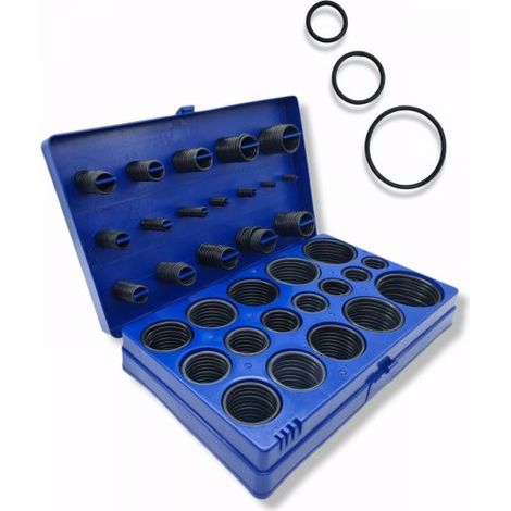 KIT GUARNIZIONI O RING 32 MISURE DIVERSE 419 PZ PEZZI ORING ANELLI GOMMINI (1/5)