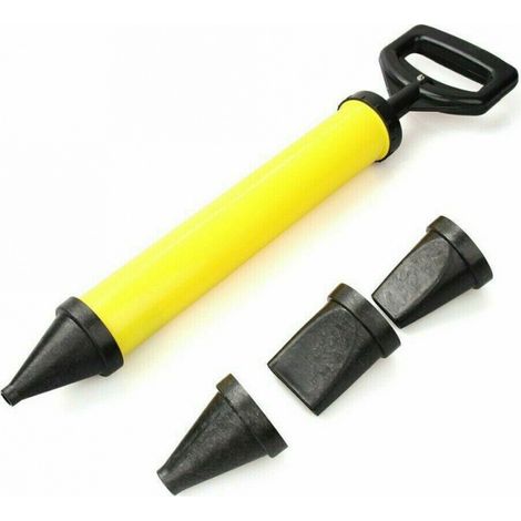 BEBUSINGOTO Pistola de calafateo para cemento, juego de pistola de mortero, pistola de calafateo, pulverizador de mortero, pistola aplicadora de cal con 4 boquillas (1/5)