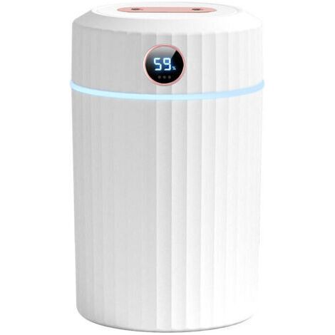 Humidificateur d'Air, 2L Humidificateur Ultrasonique Silencieux avec Thermo-Hygromètre, Duple Buse 36 Heures Temps de Fonctionnement, Arrêt Automatique, 7 LED, pour Maison Chambre Bureau,de DEBUNS (1/5)