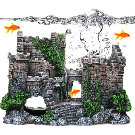 Aquarium-Dekoration, Polyresin-Häuschen, ungiftiges Aquarium-Ornament aus Kunstharz, kaputte Bus-Kleinwagen, Landschaftsbau, Höhle, Landschaftsbau-Dekoration, Polyresin-Aquarium-Lebensraum