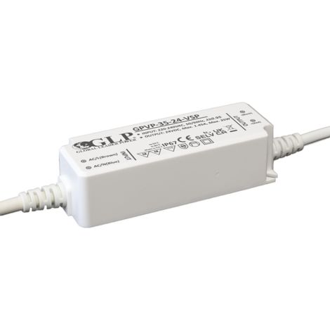 GPVP-35-24-VSP: LED-Treiber CV 24V/35W IP67 PFC Kunststoffgehäuse