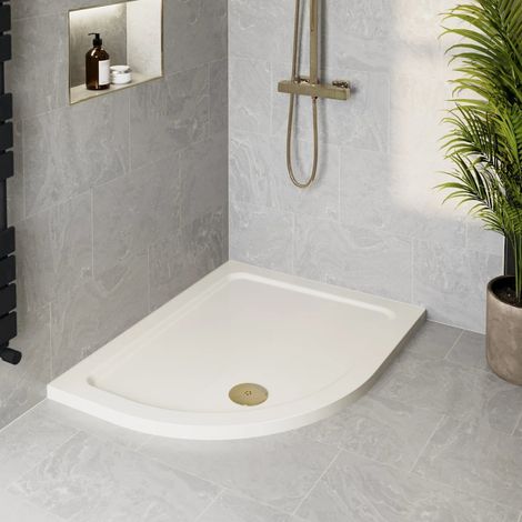 1200 x 800mm Low Profile Non Slip Offset Quadrant Shower Tray and Waste - Left Hand (1/3)