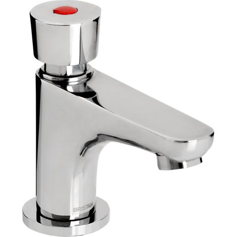Bristan Z2 DUS Single Timed Flow Deck Basin Tap with Flow Regulator - Chrome (1/2)
