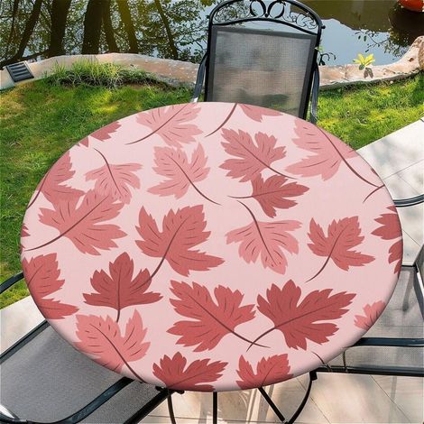 Runde Tischdecke mit Gummizug Ø 150cm - Blätter Roter Ahorn - Abwischbar & Wasserdicht