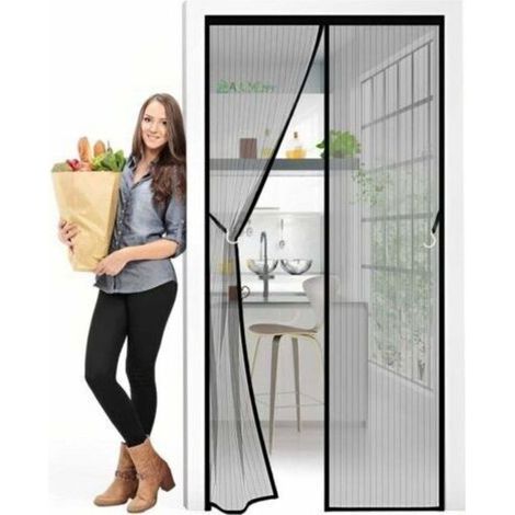 Moustiquaire Porte Magnétique 80 x 235 cm – Polyester – Installation Adhésive Sans Perçage (1/5)