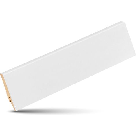 KGM Sockelleiste Mega weiß MDF foliert 18 x 78 mm 2,4 m