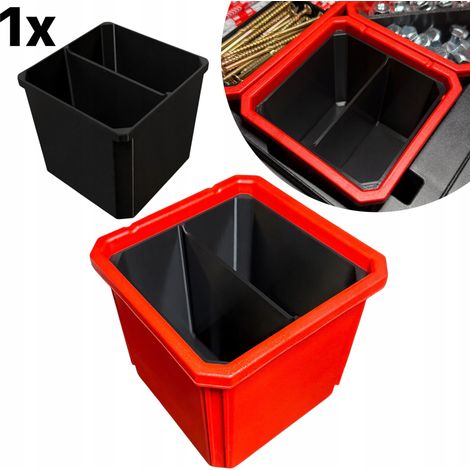 Panier carré Milwaukee Packout 88 mm, 2 compartiments, noir (1/3)