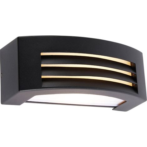 Modern Outdoor Wall Light Black IP44 - Hurricane 1 (1/5)