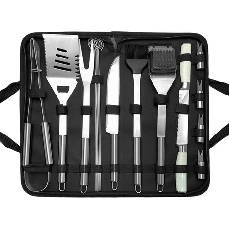 19 accessoires pour barbecue, outils de cuisson pour barbecue d'intérieur et d'extérieur (1/5)