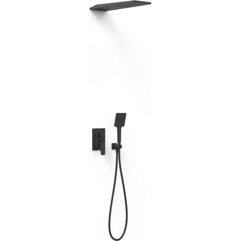 Kit mitigeur encastré 2 voies Rapid‑box pour douche Project Noir mat - TRES 22138005NM