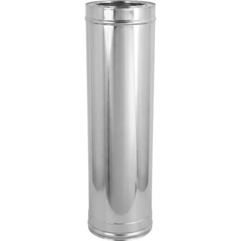 MAKA Modulo Lineare 1000 mm Canna Fumaria Doppia Parete Aria Inox Inox Ø 200 mm (esterno 250) (1/5)