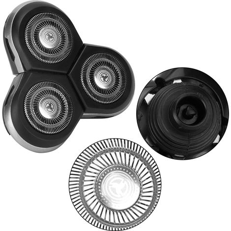 Ersatzscherkopf aus Stahl, kompatibel mit Philips RQ10, RQ1250, RQ12, RQ1280, RQ1180, RQ11 (Komplettset mit Abdeckung und Bürste) (1/5)