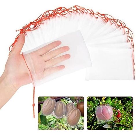 100 pcs Nylon Fruit Protection Bags - 10x15cm Garden Grape Bags (1/4)