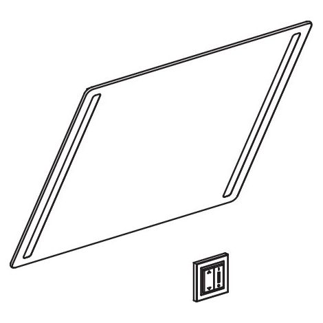 HEWI 801.01.501 miroir pivotant, moteur, LED (1/3)